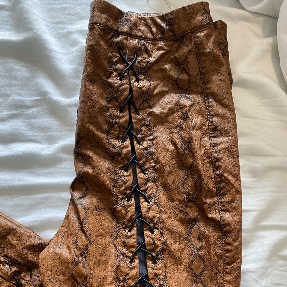 Snake print pants